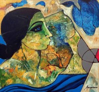 Abrar Ahmed, 18 x 18 Inch, Oil on Canvas, Figurative Painting, AC-AA-624